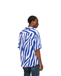 Ksubi Blue And White Animal Short Sleeve Shirt