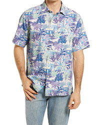 Tommy Bahama Bungalow Noche Short Sleeve Silk Button Up Shirt