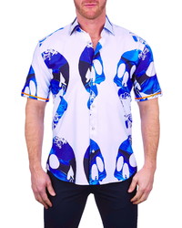 Maceoo Galileo Skull Laugh Button Up Shirt