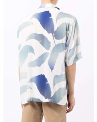 BOSS Leaf Print Modal Shirt