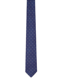 Ferragamo Navy Blue Gancini Print Tie