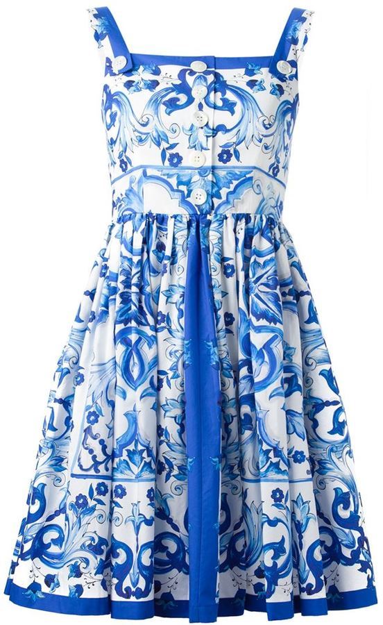 dolce gabbana blue dress