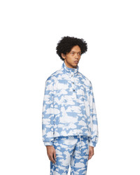 Phlemuns Blue And White Cloud Anorak Jacket