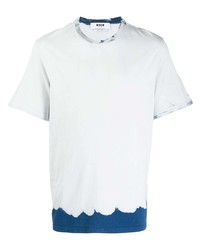 MSGM Tie Dye Print Cotton T Shirt