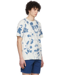 A.P.C. White Blue Tie Dye Adrien T Shirt