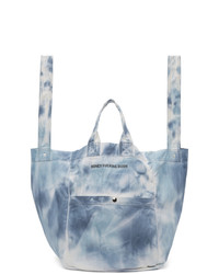 Honey Fucking Dijon White And Blue Denim Tie Dye Tote