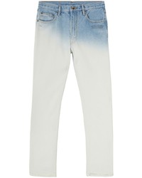 White and Blue Tie-Dye Jeans