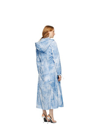 Off-White Blue Tie Dye Rain Coat