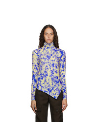 Andersson Bell Blue And Yellow Tie Dye Turtleneck