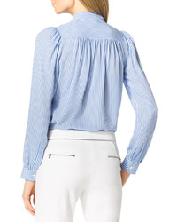 michael kors tie neck blouse