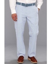White and Blue Vertical Striped Chinos