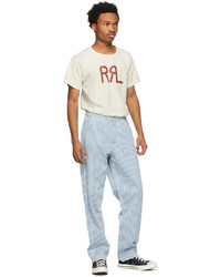 Levi's Blue Striped Stay Loose Carpenter Trousers