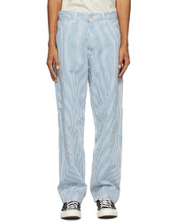 Levi's Blue Striped Stay Loose Carpenter Trousers