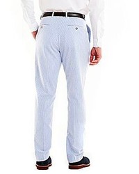 jcpenney Stafford Blue Seersucker Cotton Pants