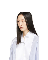 Loewe Blue And White Striped Oversized Leaning Shirt