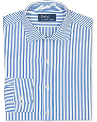 Polo Ralph Lauren Dress Shirt Blue And White Stripe Long Sleeved Shirt
