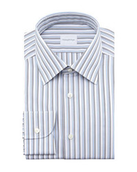 Ermenegildo Zegna Striped Dress Shirt Bluegray