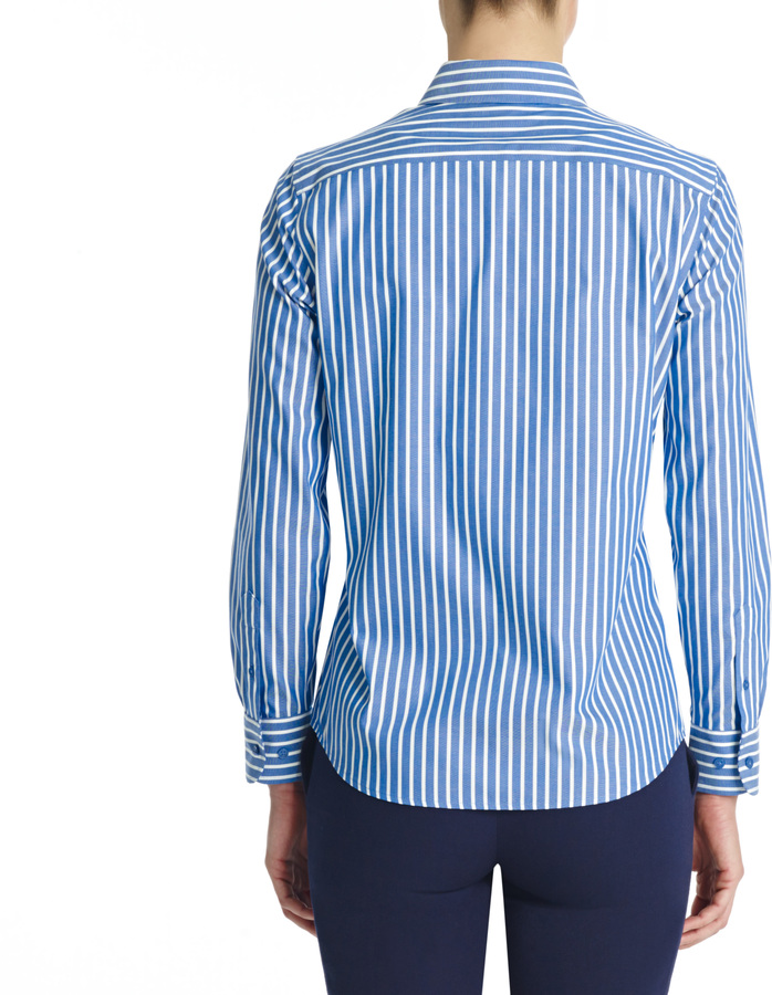 Jones New York No Iron Easy Care Relaxed Fit Striped Shirt, $64 | Jones ...