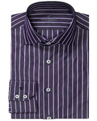 Van Laack Rivara Multi Stripe Shirt Spread Collar Long Sleeve Shirt