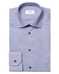 Eton Slim Fit Navy Stripe Dress Shirt