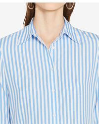 Lauren Ralph Lauren Striped Crepe Shirt