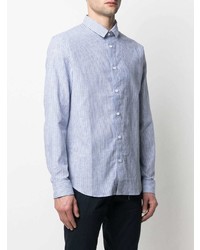Armani Exchange Striped Linen Cotton Shirt