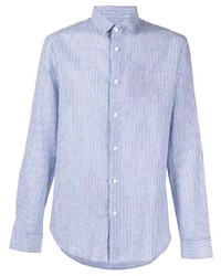 Armani Exchange Striped Linen Cotton Shirt
