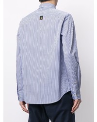 AAPE BY A BATHING APE Aape By A Bathing Ape Striped Cotton Long Sleeved Shirt