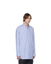 Vetements Blue And White Stripe Anarchy Shirt