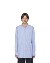 Vetements Blue And White Stripe Anarchy Shirt