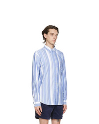 Polo Ralph Lauren Blue And White Striped Classic Fit Shirt