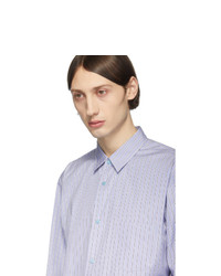 Comme Des Garcons SHIRT Blue Striped Poplin Shirt