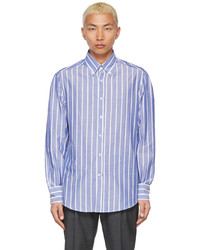 Brunello Cucinelli Blue White Basic Fit Shirt