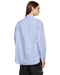 BAPE Blue White Poplin Stripe Shirt