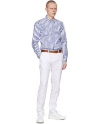 BOSS Blue White Striped Jango Shirt