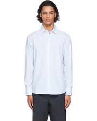 Dunhill Blue White Striped Poplin Shirt