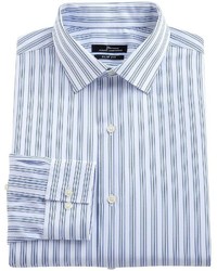 Marc Anthony Slim Fit Texture Easy Care Striped Spread Collar Dress Shirt