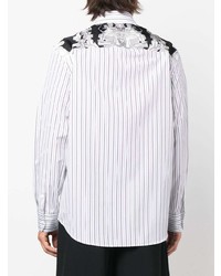 Versace Medusa Panel Pinstripe Shirt