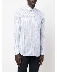 Etro Motif Stripe Print Shirt