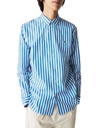 Lacoste Regular Fit Stripe Button Up Shirt
