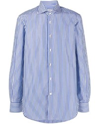 Kiton Spread Collar Striped Shirt
