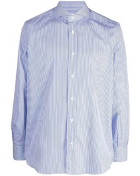 Mazzarelli Stripe Print Collared Shirt