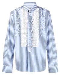 Viktor & Rolf Striped Lace Trim Shirt