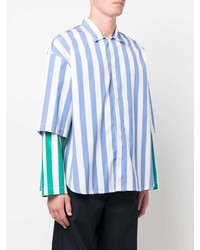Sunnei Striped Layered Cotton Shirt