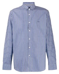 Armani Exchange Striped Logo Embroidered Shirt