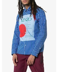 Kenzo Striped Logo Print Shirt