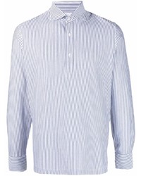 Brunello Cucinelli Striped Long Sleeved Polo Shirt