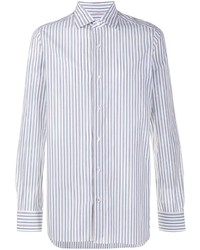 Isaia Striped Pattern Shirt