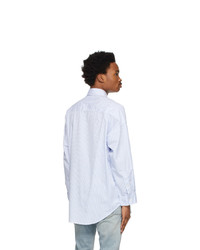 R13 White And Blue Button Up Shirt