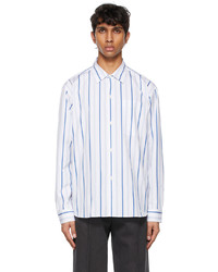 mfpen White Blue Stripe Distant Shirt